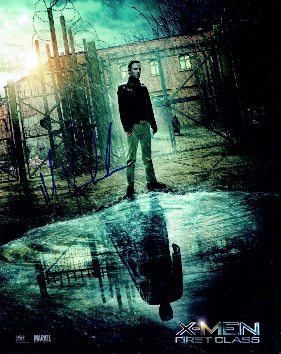 Michael Fassbender Signed X Men Photograph Display - Memorabilia Framers Shop